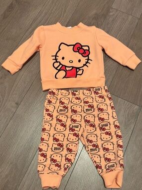 Hello Kitty Peach and Red Kids Pajama Set